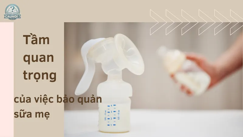 Tầm quan trọng của việc bảo quản sữa mẹ Tầm quan trọng của việc bảo quản sữa mẹ