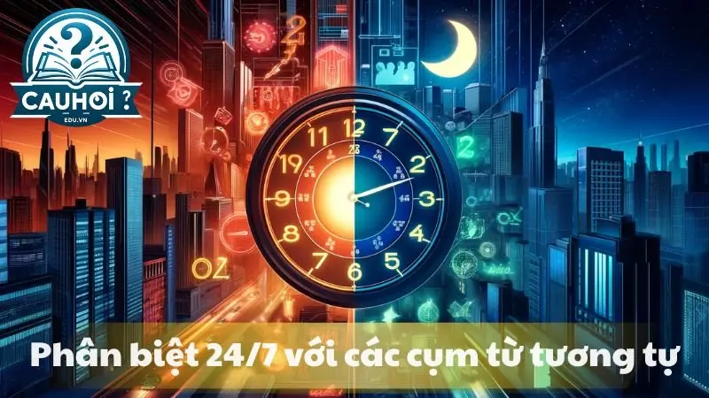Phân biệt 24/7 với các cụm từ tương tự Phân biệt 24/7 với các cụm từ tương tự