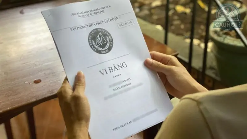 Định nghĩa về vi bằng Định nghĩa về vi bằng
