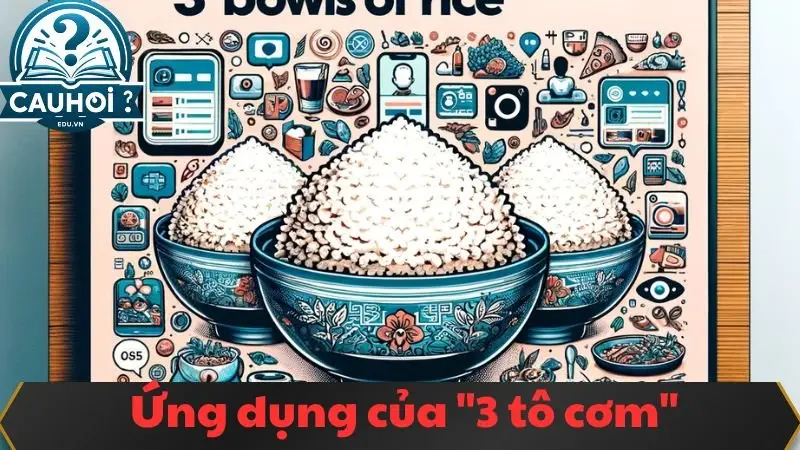 Ứng dụng của 3 tô cơm Ứng dụng của 3 tô cơm