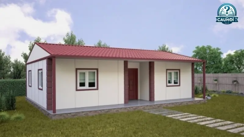 Nhà cấp 4 mái tôn đơn giản Nhà cấp 4 mái tôn đơn giản