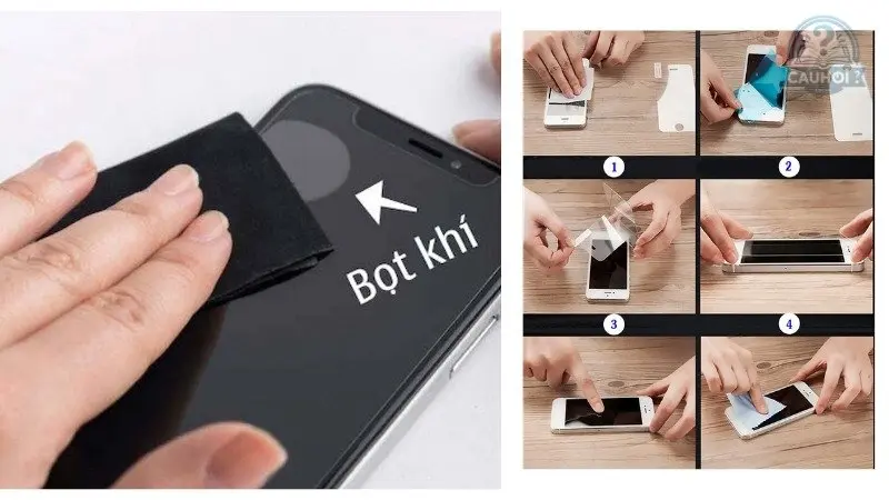 Các bước dán kính cường lực Các bước dán kính cường lực