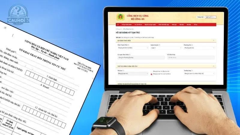 Hướng dẫn từng bước đăng ký tạm trú online Hướng dẫn từng bước đăng ký tạm trú online