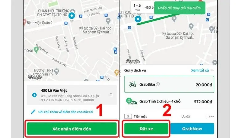 Cách đặt xe máy trên ứng dụng Grab Cách đặt xe máy trên ứng dụng Grab