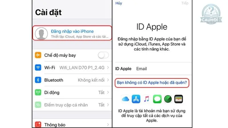 quy trình để tạo tài khoản iCloud quy trình để tạo tài khoản iCloud