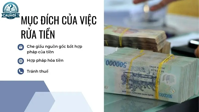Mục đích của việc rửa tiền Mục đích của việc rửa tiền