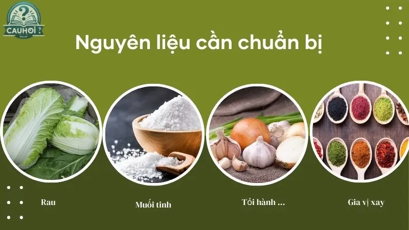 Nguyên liệu cần chuẩn bị để làm kim chi Hàn Quốc Nguyên liệu cần chuẩn bị để làm kim chi Hàn Quốc