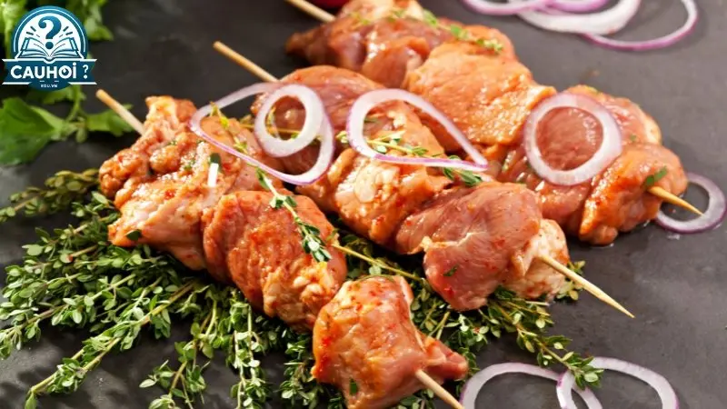 Ướp thịt xiên nướng Ướp thịt xiên nướng