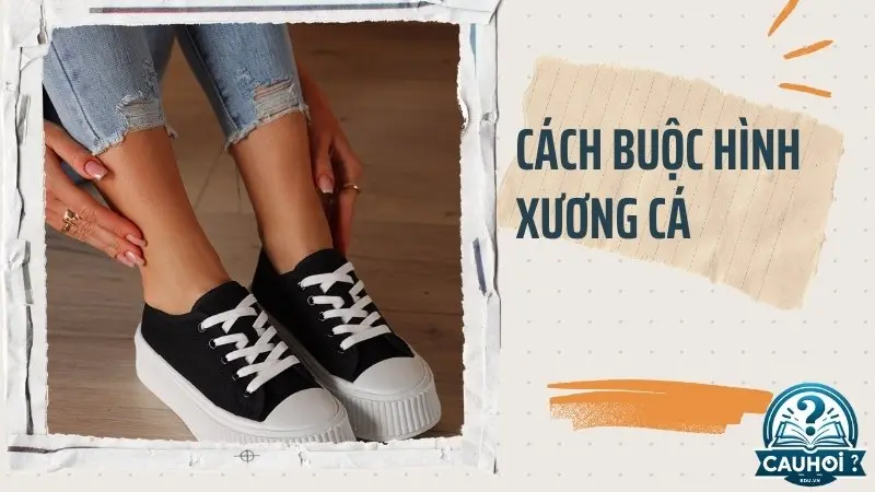 Cách thắt dây giày sneaker hình xương cá Cách thắt dây giày sneaker hình xương cá