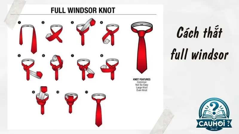 Nút thắt Full Windsor Nút thắt Full Windsor