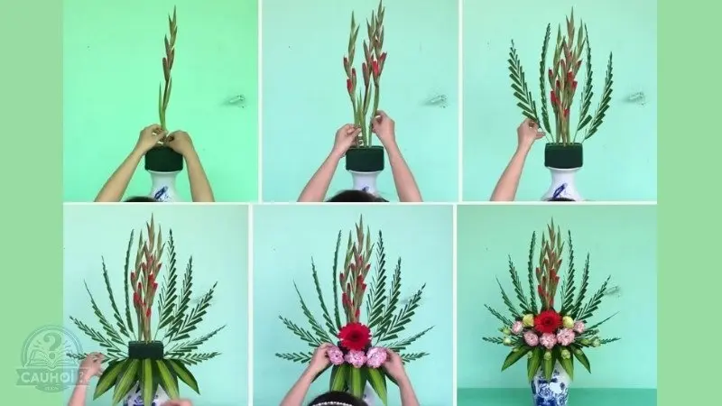 Các bước cắm hoa lay ơn Các bước cắm hoa lay ơn