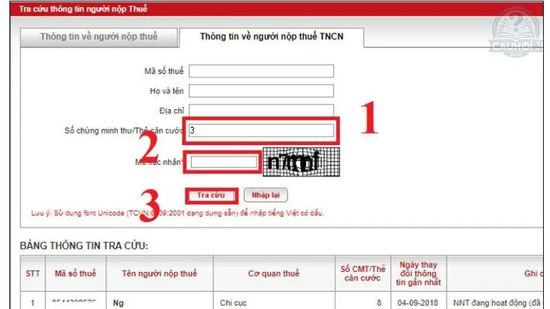 Hướng dẫn tra mã số thuế cá nhân online Hướng dẫn tra mã số thuế cá nhân online