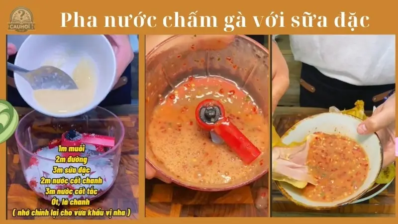 Cách làm nước chấm gà luộc với sữa đặc Cách làm nước chấm gà luộc với sữa đặc
