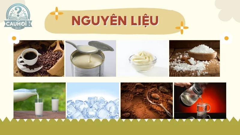 Nguyên liệu pha cà phê muối Nguyên liệu pha cà phê muối