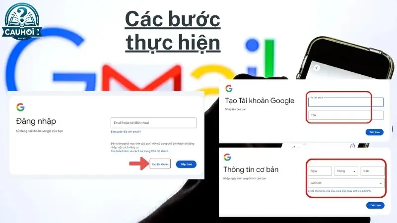 Quy trình tạo Gmail Quy trình tạo Gmail