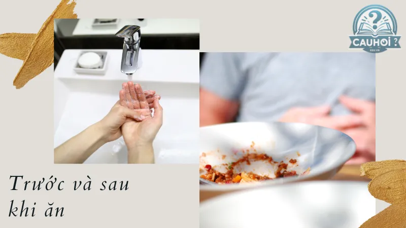 rửa tay trước và sau khi ăn rửa tay trước và sau khi ăn