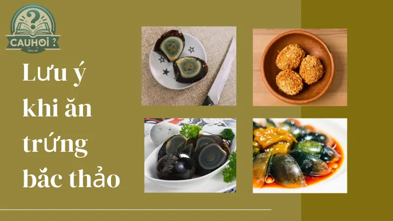 Lưu ý khi ăn trứng bắc thảo Lưu ý khi ăn trứng bắc thảo