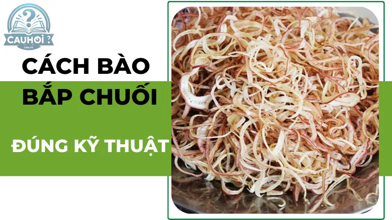 Cách bào bắp chuối đúng kỹ thuật Cách bào bắp chuối đúng kỹ thuật