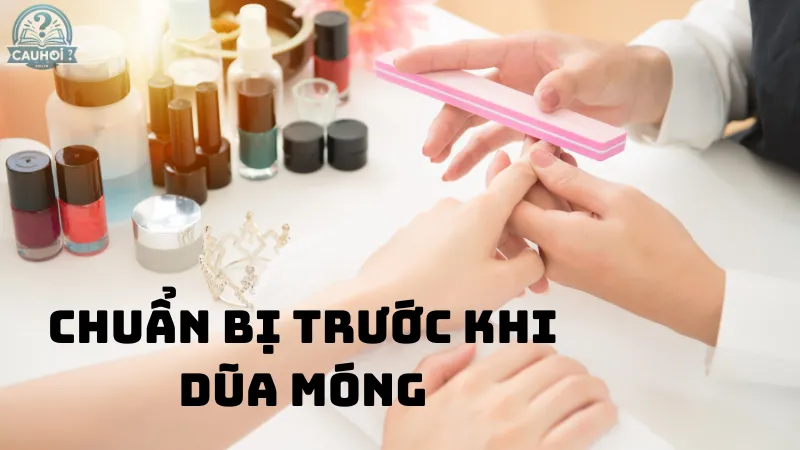 Chuẩn bị trước khi dũa móng almond Chuẩn bị trước khi dũa móng almond