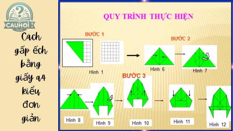Cách gấp ếch bằng giấy a4 kiểu origami Cách gấp ếch bằng giấy a4 kiểu origami