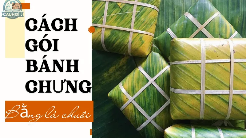 Hướng dẫn cách gói bánh chưng bằng lá chuối Hướng dẫn cách gói bánh chưng bằng lá chuối