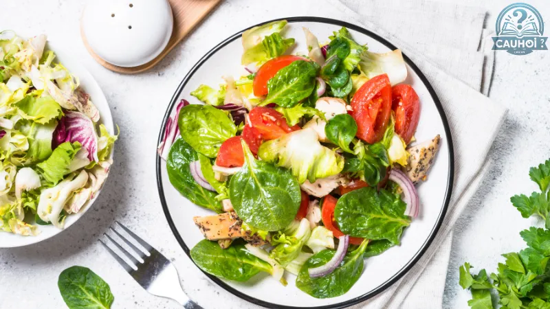 Cách uống giấm táo giảm cân cùng salad Cách uống giấm táo giảm cân cùng salad