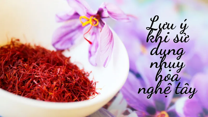 Lưu ý khi sử dụng nhụy hoa nghệ tây Lưu ý khi sử dụng nhụy hoa nghệ tây