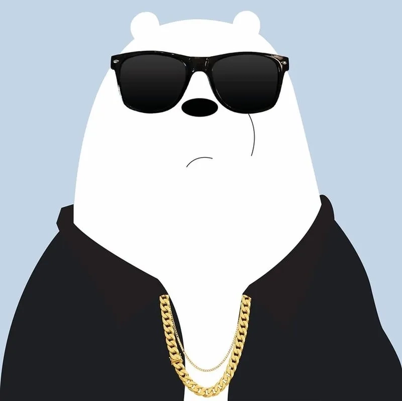 Khám phá vẻ cool ngầu với hình ảnh gấu trắng ngầu