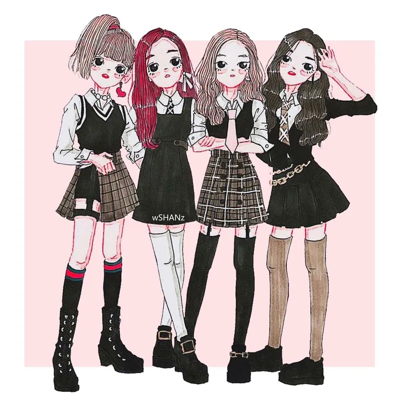chibi blackpink hình ảnh dễ thương, phù hợp làm avatar